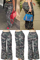 Bottom Flare Camo Pants