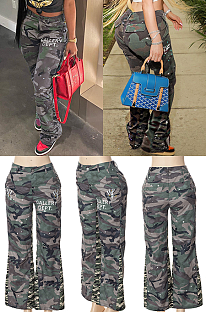 Bottom Flare Camo Pants