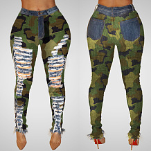 Distress Camo Pants