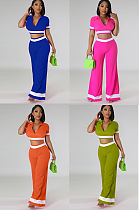 WHOLESALE | Two Tones Crop Top & Pants Set