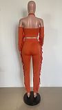 WHOLESALE | Tassel Cut-out Pants Set