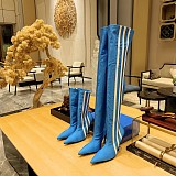 WHOLESALER | WOMEN'S   110MM OVER-THE-KNEE BOOT IN BLUE