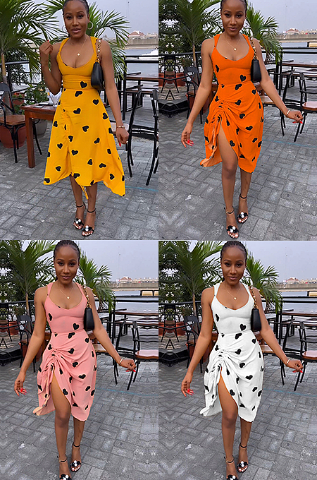 WHOLESALE | Heart Back Tied Flare Dress