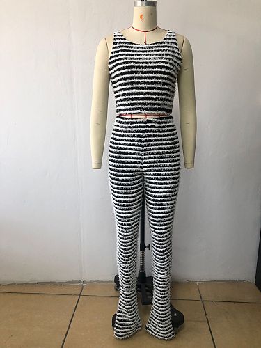 WHOLESALE | Teddy Material Zebra Pants Set
