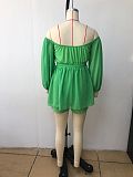 WHOLESALE | Off Shoulder Drawstring Flare Mini Dress