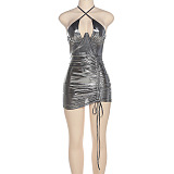 WHOLESALE | Open-back Neck Tied Mini Dress