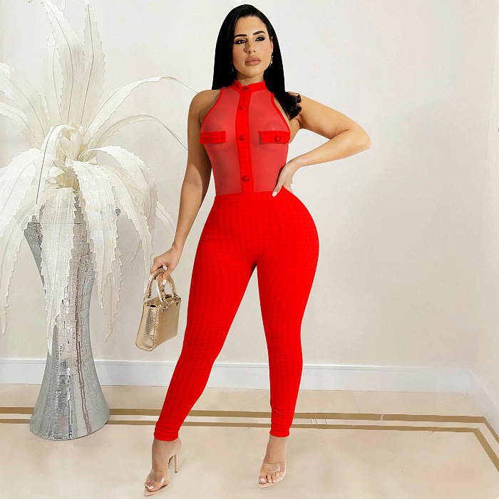 WHOLESALE | Gried See-through Carrot Pants Set