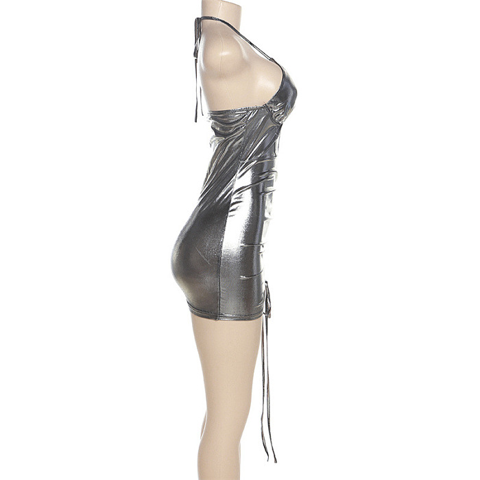 WHOLESALE | Open-back Neck Tied Mini Dress