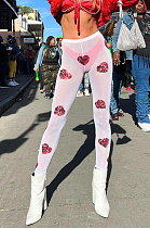 WHOLESALE | Heart Printed See-through Pants