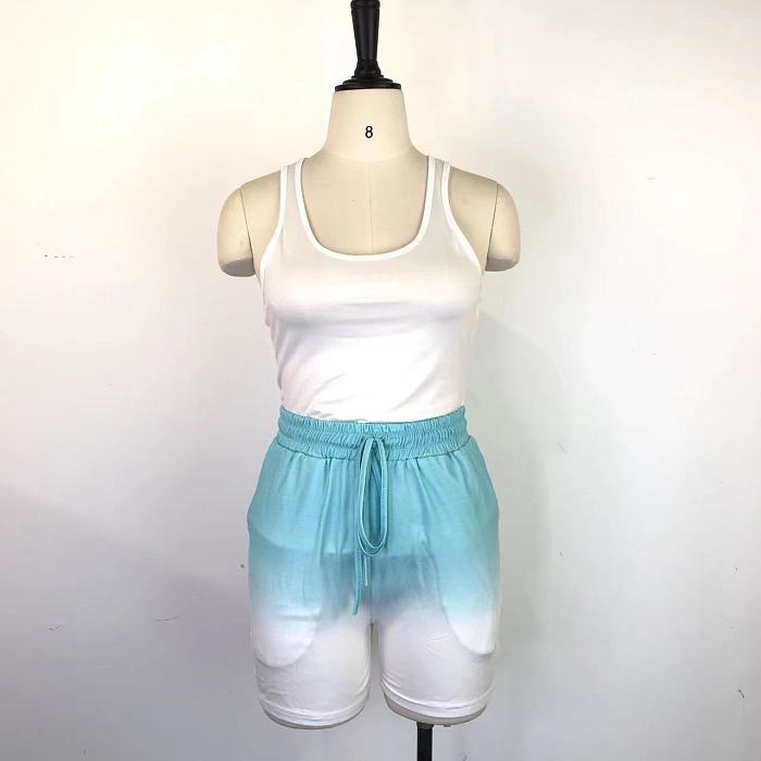 WHOLESALE | Gradient Color Tank Shorts Set