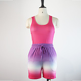 WHOLESALE | Gradient Color Tank Shorts Set