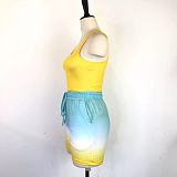 WHOLESALE | Gradient Color Tank Shorts Set
