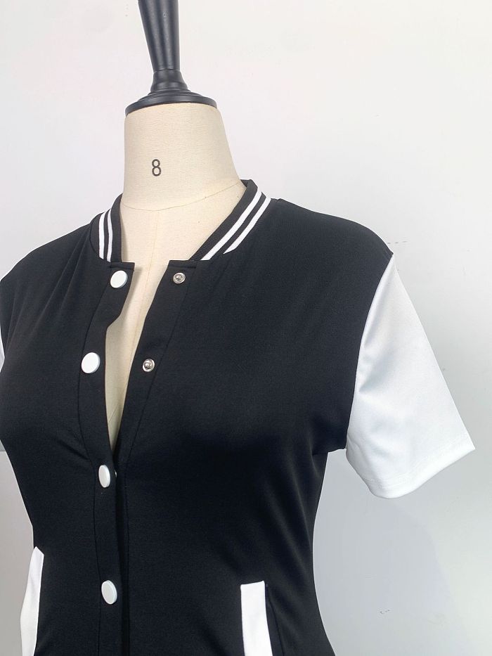 WHOLESALE | Button up Baseball Romper