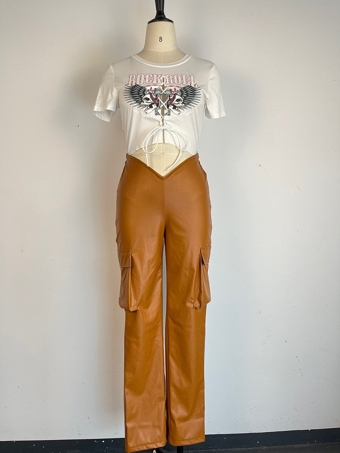 WHOLESALE | PU Material Side Pocket Pants