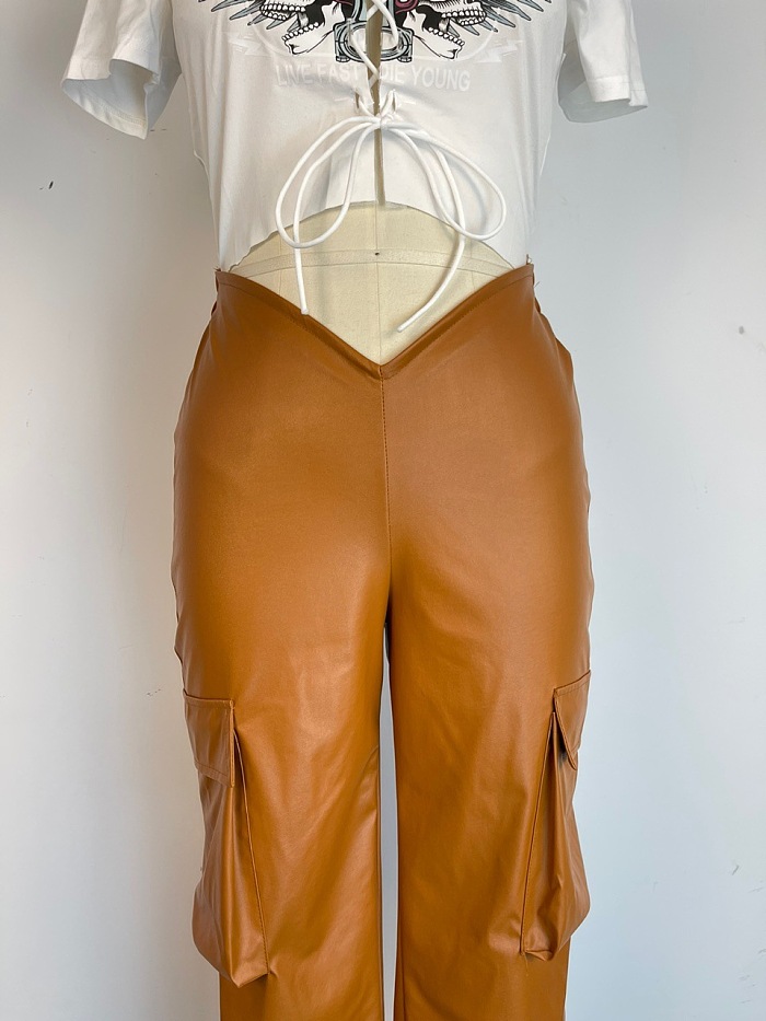 WHOLESALE | PU Material Side Pocket Pants