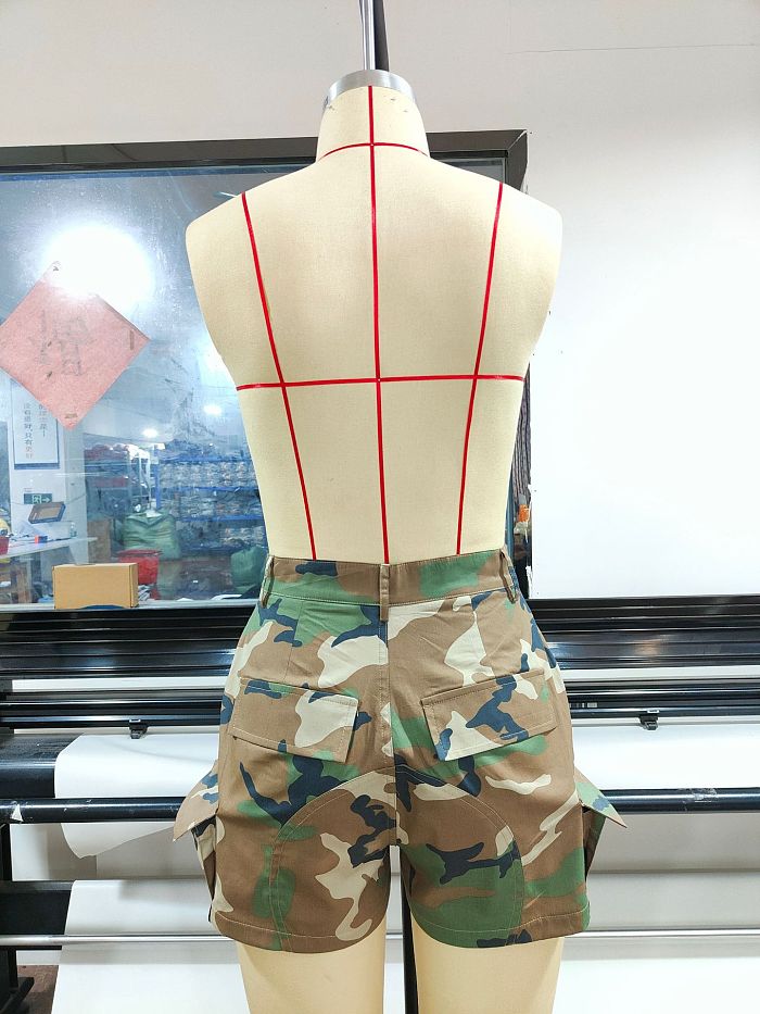 WHOLESALE |Camo Side Real Pocket Shorts