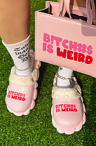 WHOLESALE | BITCH#$ IS WEIRD EVA Foaming Teddy Slipper & Pu Purse Set