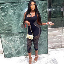 WHOLESALE | See-through Tank Jumpsuit in Black