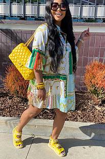 WHOLESALE | Chain Half Button Up Dress