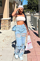 WHOLESALE |  Distress Front Pocket Jeans