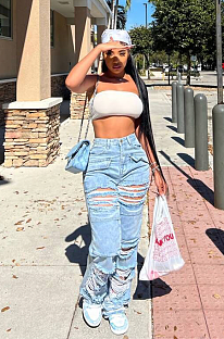 WHOLESALE |  Distress Front Pocket Jeans