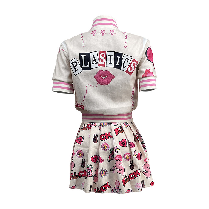 WHOLESALE |  Baseball Jacket & Skirt Set