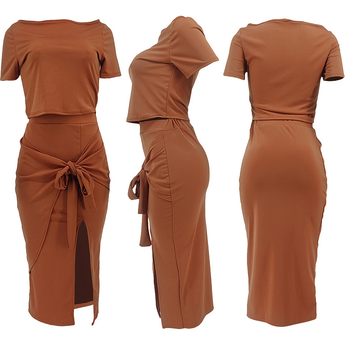 WHOLESALE |  Self-tied Skirt Set