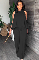 WHOLESALE |  Off Shoulder Elegent Loose Leg Pants Set