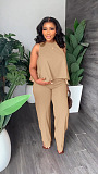 WHOLESALE |  Off Shoulder Elegent Loose Leg Pants Set