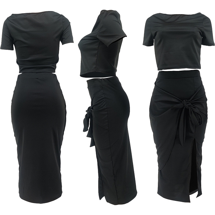 WHOLESALE |  Self-tied Skirt Set