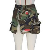 WHOLESALE |  Patchwork Camo Mini Skirt