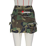 WHOLESALE |  Patchwork Camo Mini Skirt
