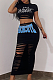 WHOLESALE |  Distress Printed Skirt Set