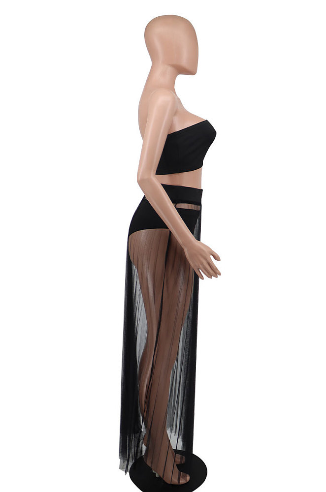 WHOLESALE | See-through Mesh Bra 3-PIECES Set