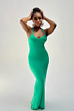WHOLESALE | Racer Back Maxi Dress in Cyan