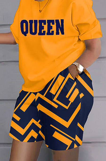 WHOLESALE | Casual Letter Printed Shorts Set