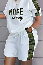 WHOLESALE | Casual Letter Printed Shorts Set