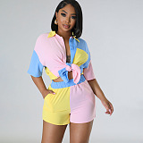 WHOLESALE | Color Block Shirt & Shorts Set
