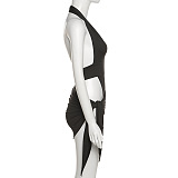 WHOLESALE | Open Back Halter Dress in Black