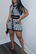 WHOLESALE | Knitted Geometric Design Skirt Set in Black