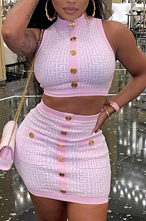 WHOLESALE | Knitted Geometric Design Skirt Set