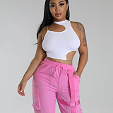 WHOLESALE | Chain Shoulder Hollow-out Top