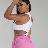 WHOLESALE | Chain Shoulder Hollow-out Top