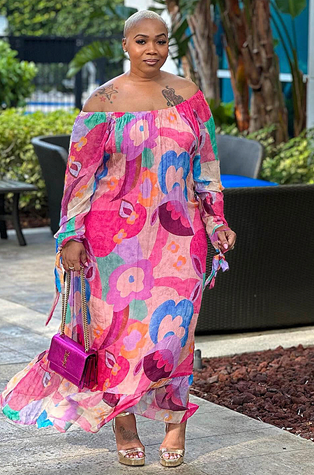 WHOLESALE | Plus Size Floral Printed Long Dress