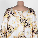 Copy WHOLESALE | Plus Size Chain Printed Long Coat & Shorts Set