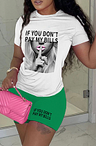 WHOLESALE | Printed T-shirt in Rose Red