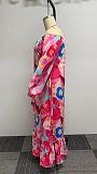 WHOLESALE | Plus Size Floral Printed Long Dress