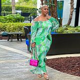 WHOLESALE | Plus Size Floral Printed Long Dress