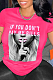 WHOLESALE | Printed T-shirt in Rose Red