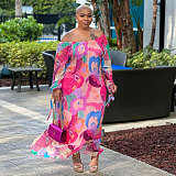 WHOLESALE | Plus Size Floral Printed Long Dress